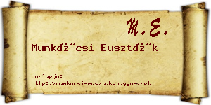 Munkácsi Euszták névjegykártya